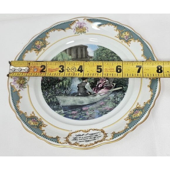 Vintage 1982 The Poetry Society Collector's Plate Porcelain Limited Edition 8" - Picture 9 of 9